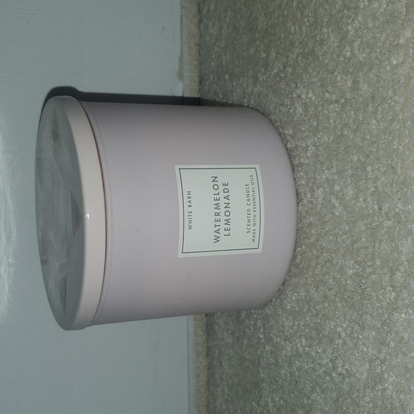 Bath & Body Works Other - White Barn Watermelon Lemonade 3 wick with ceramic lid